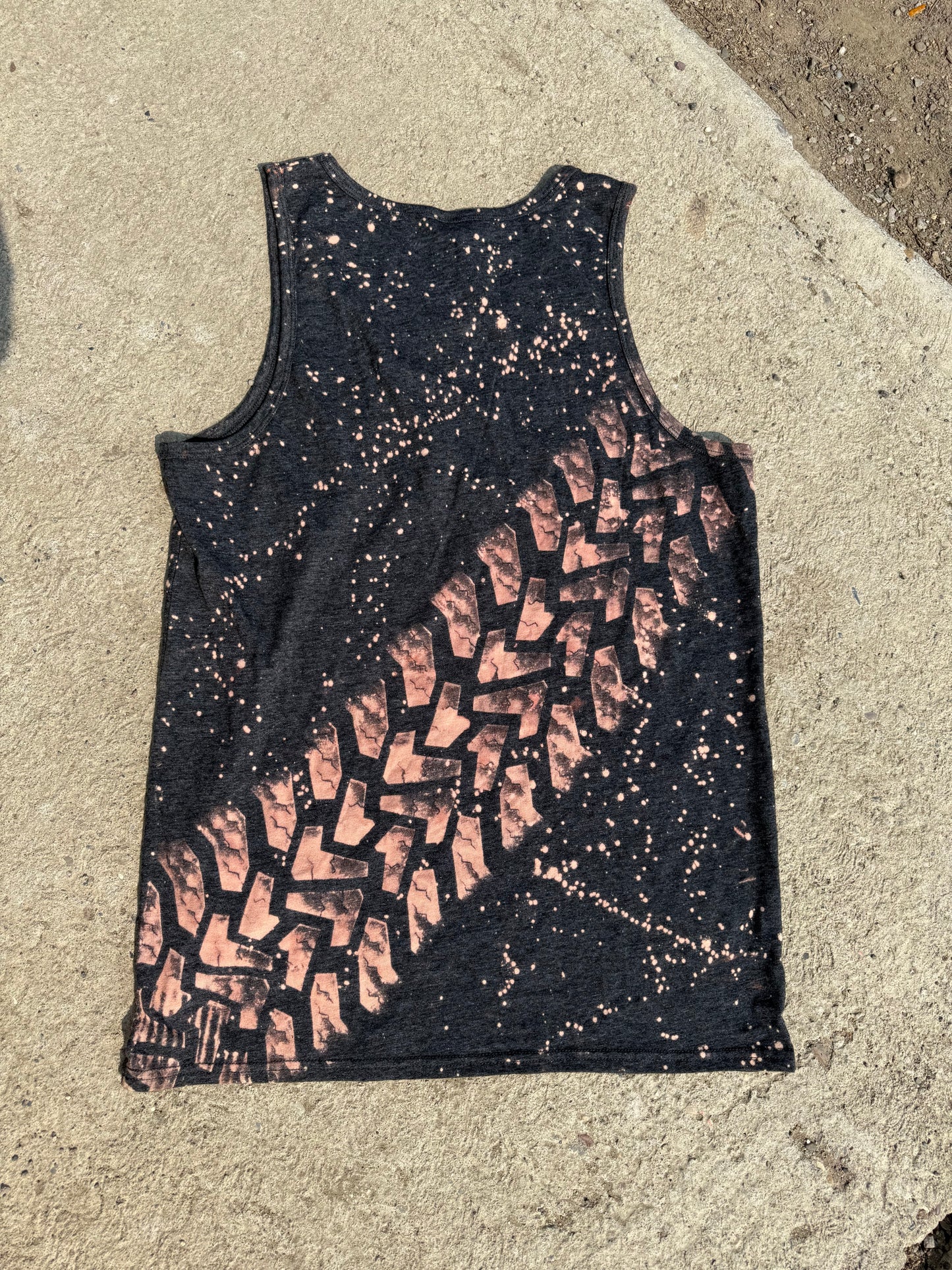 Peachy Brown Bleached Tank Top