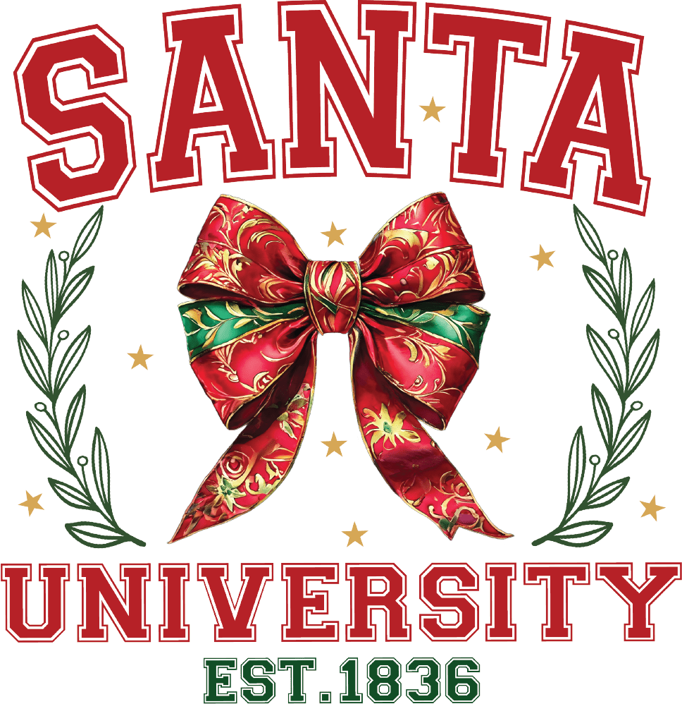 Santa University, DTF Transfer