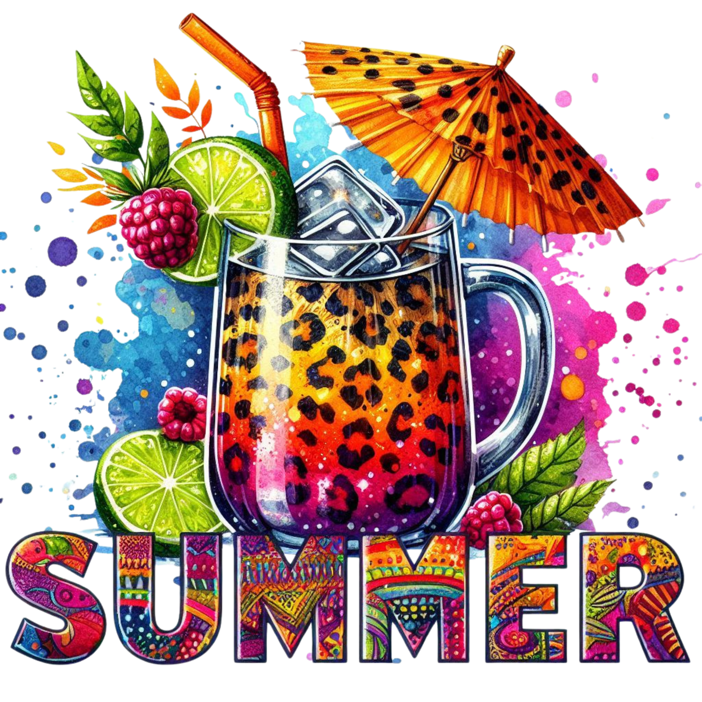 Summer Drink DTF Transfer