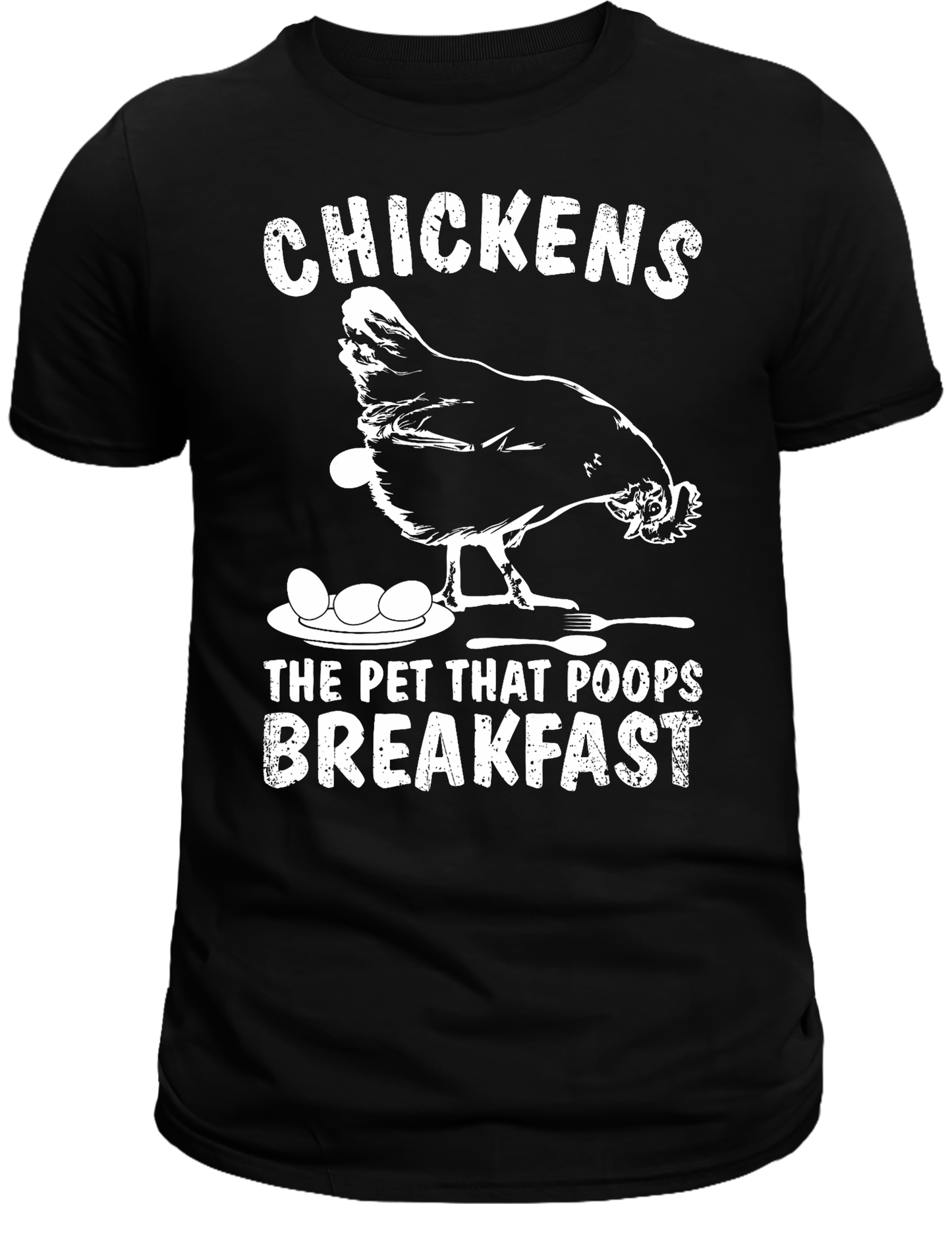 Chickens poop breakfast DTF Transfer