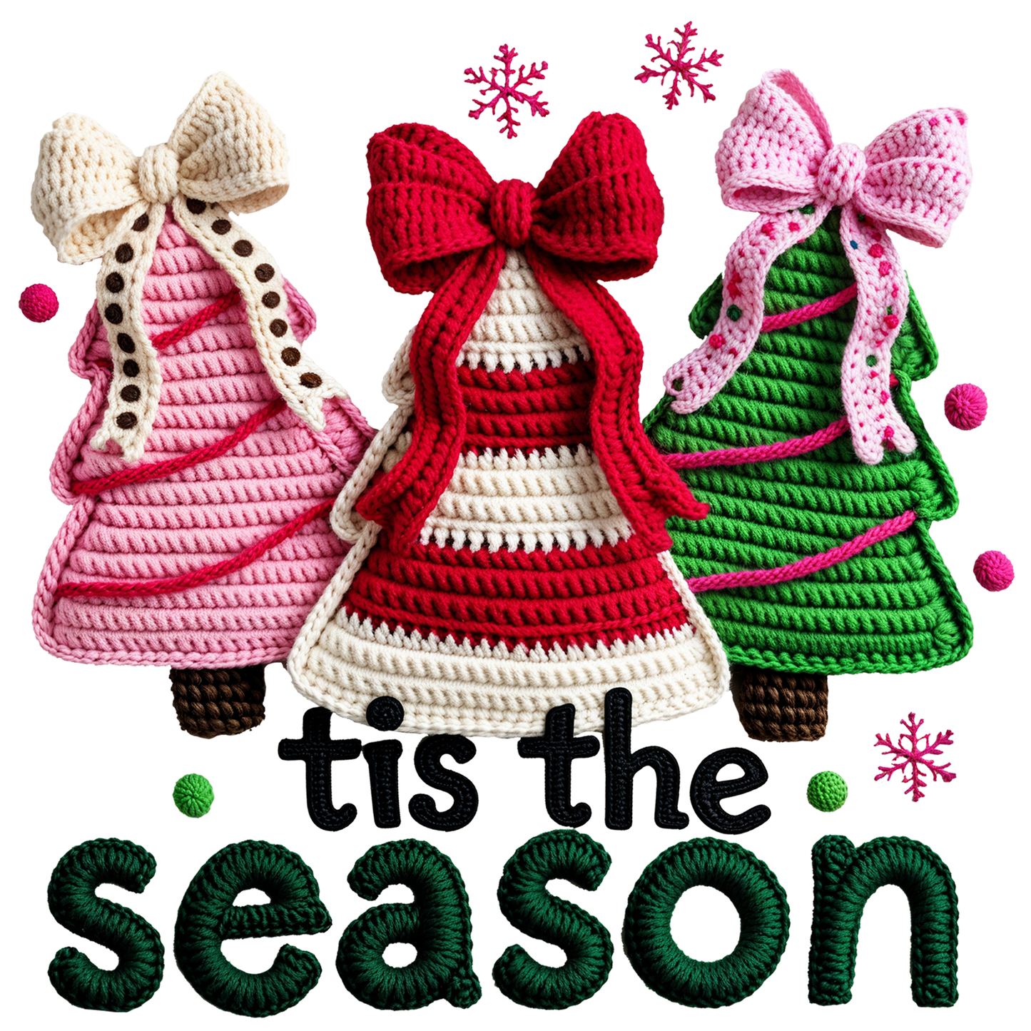 Crocheted Til the season DTF Transfer