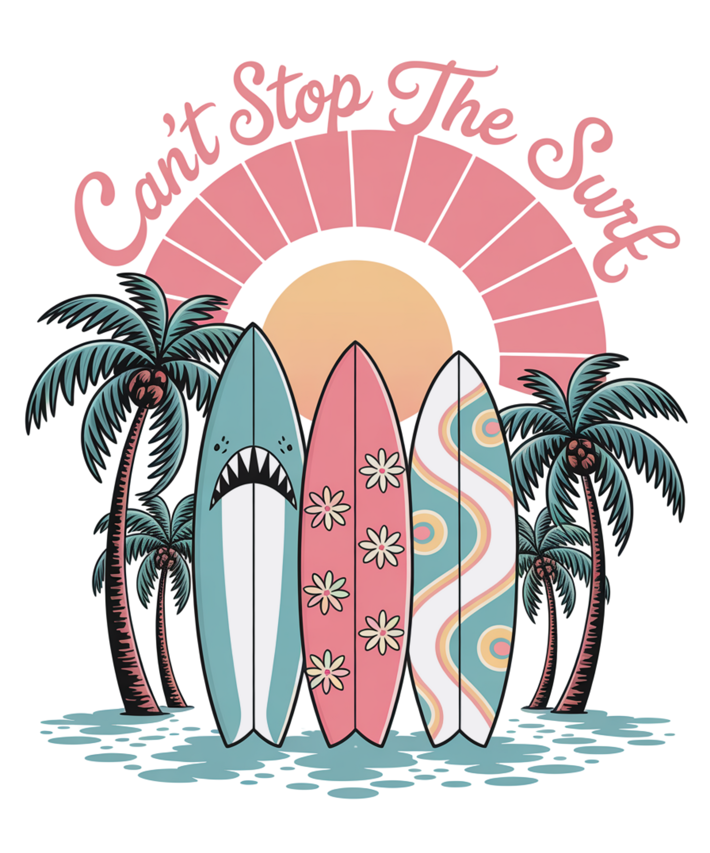 Can't stop the surf DTF Transfer