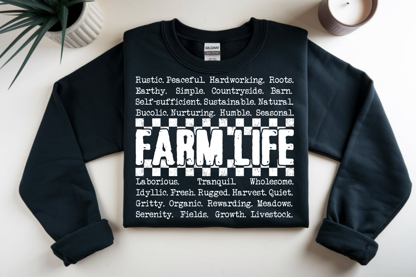 Farm Life (white font) DTF Transfer
