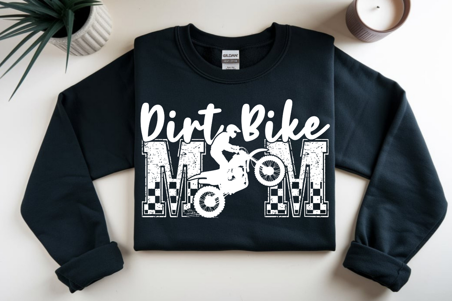 Dirt bike mom (white font) DTF Transfer