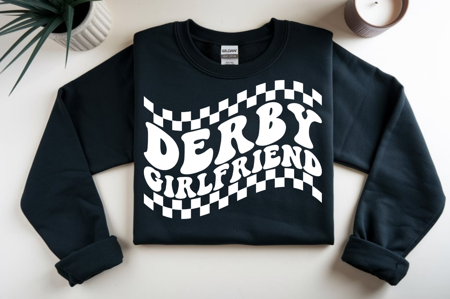 Derby GF (white font) DTF Transfer