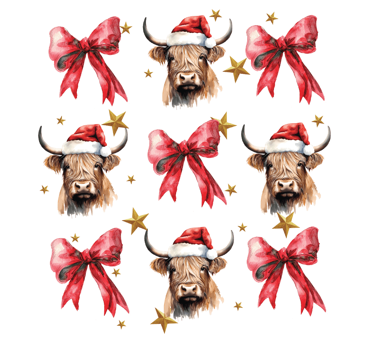 Highlander Christmas DTF Transfer