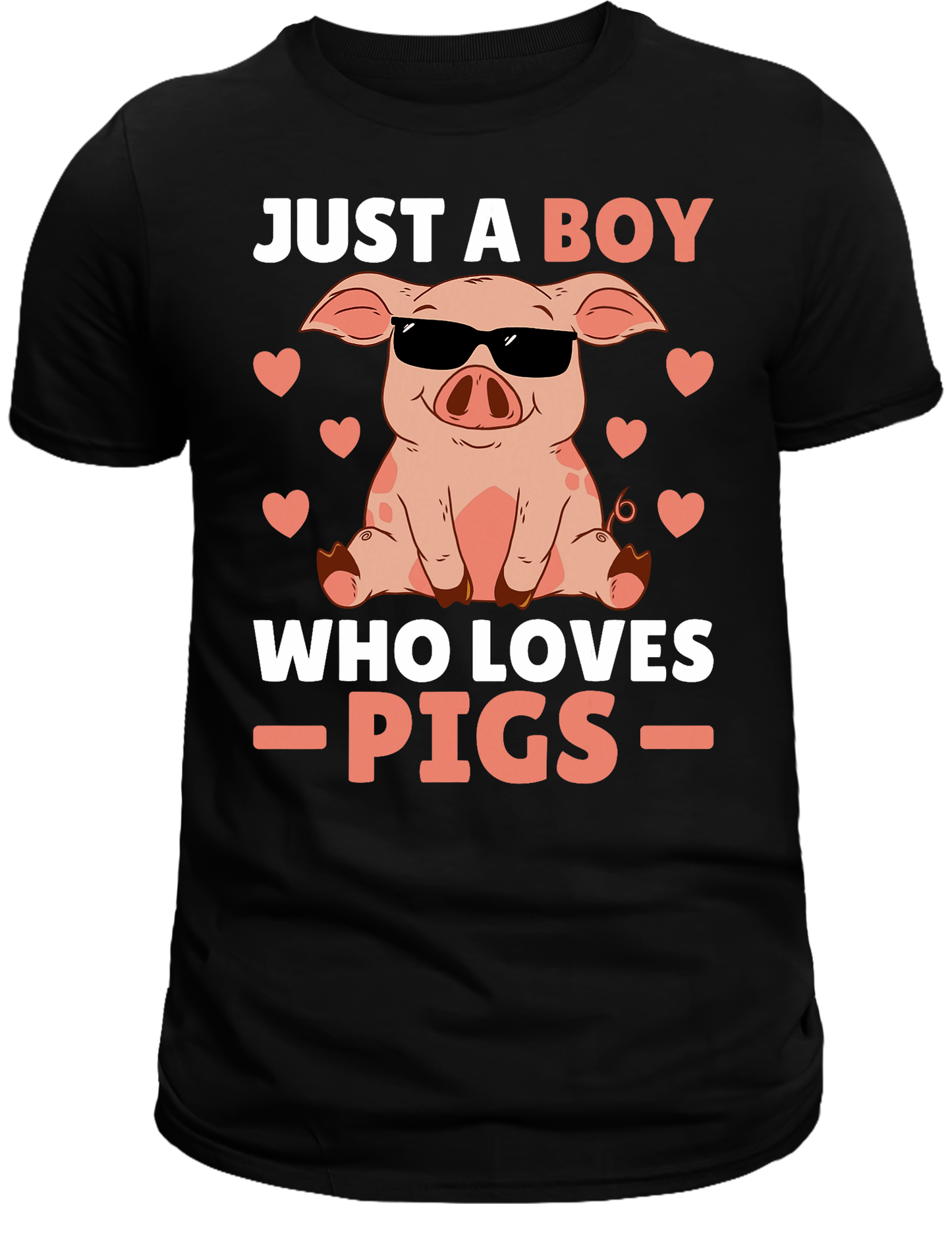 A boy who loves pigs DTF Transfer