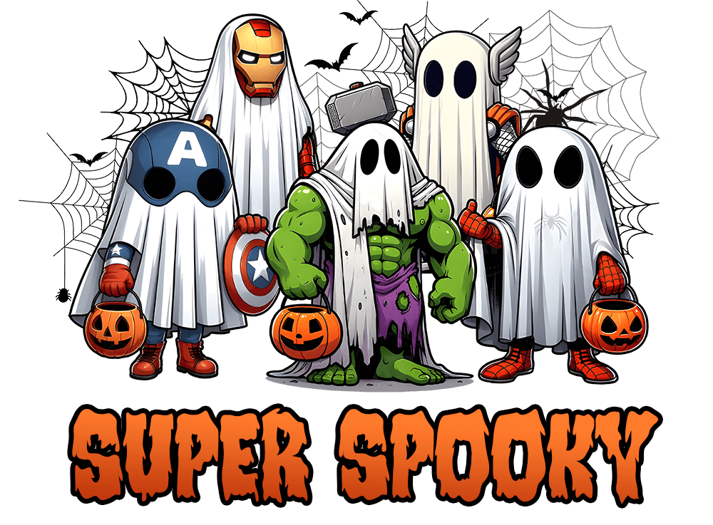 Super Hero Spooky DTF Transfer