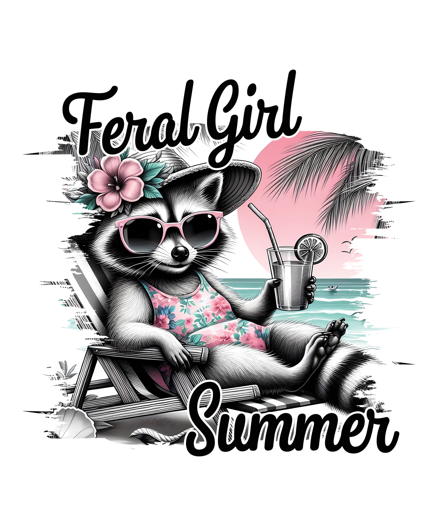 Feral Girl Summer DTF Transfer