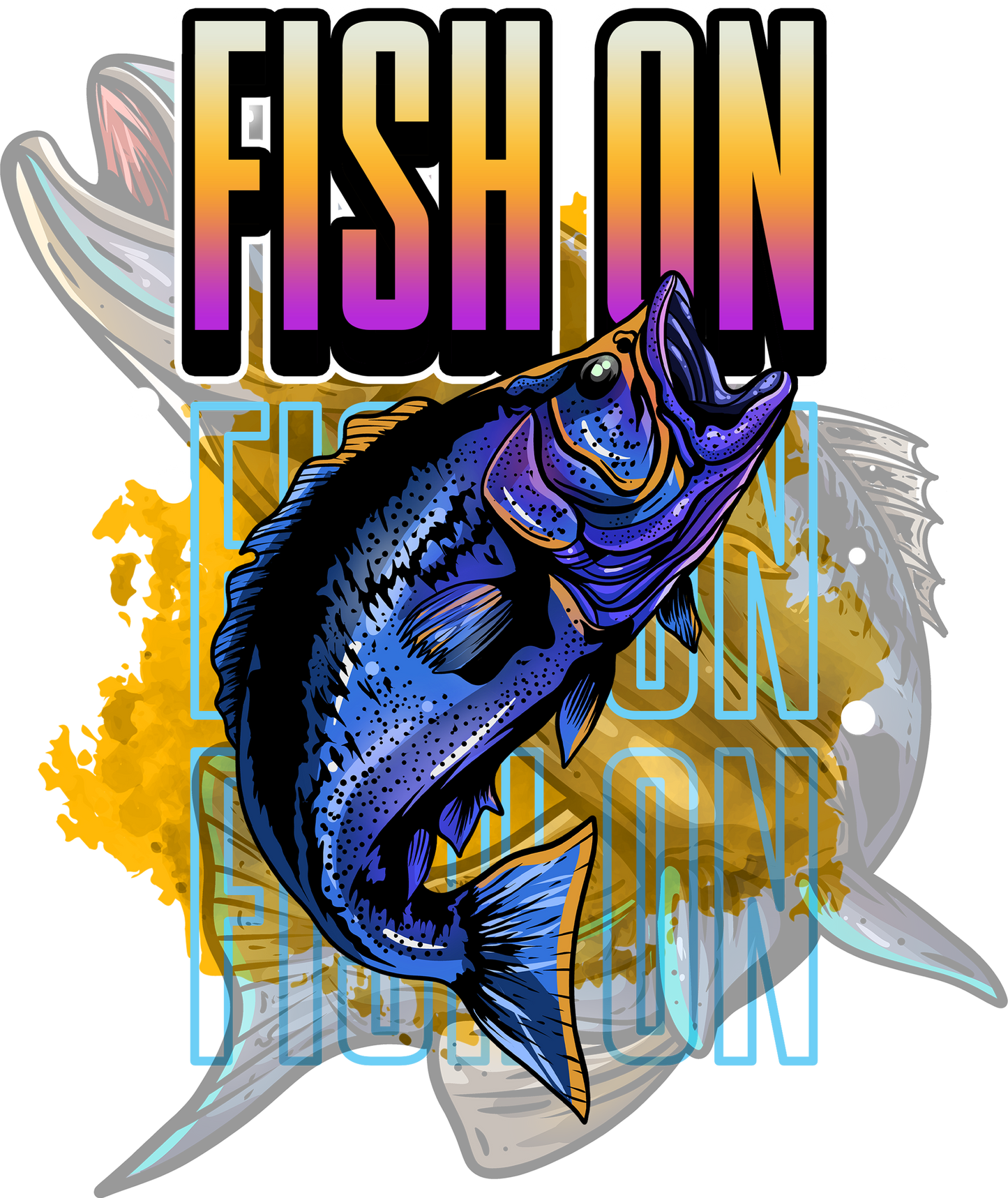 Fish on DTF Transfer