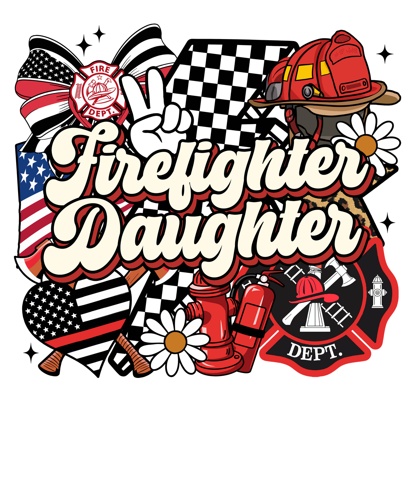 Firefighter Daughter DTF Transfer