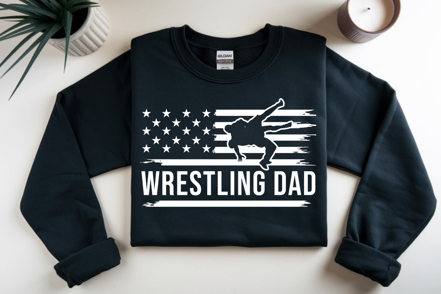 Wrestling Dad (white font) DTF Transfer