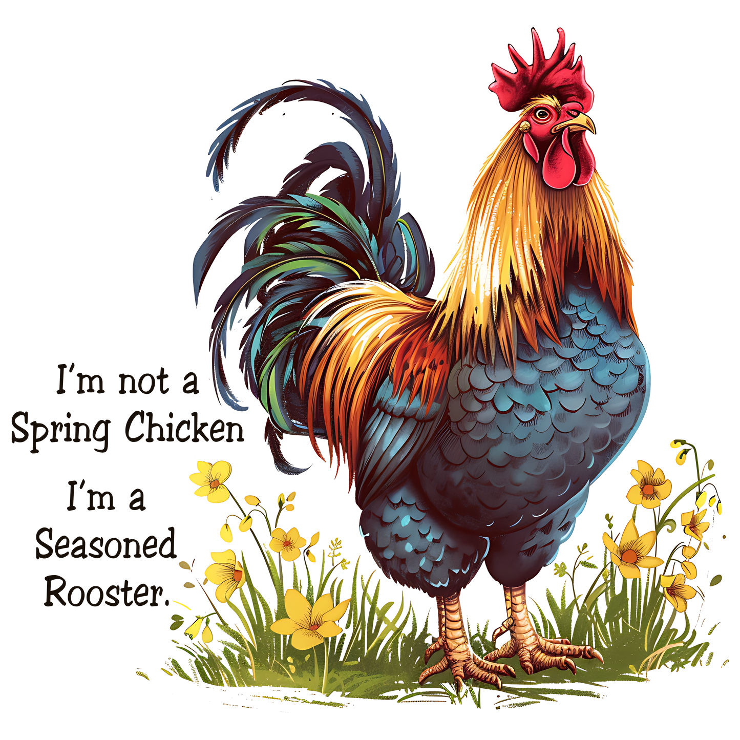 No spring chicken DTF Transfer