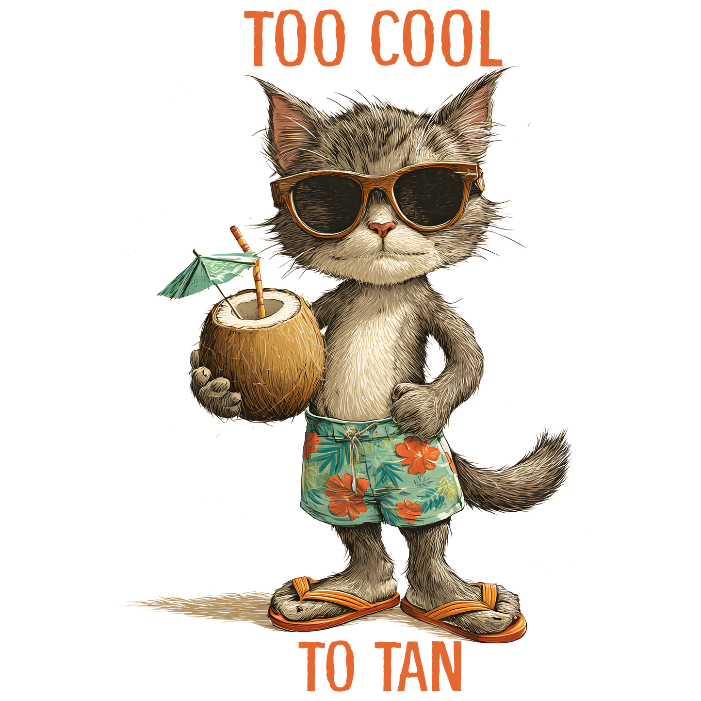 Too cool to tan DTF Transfer