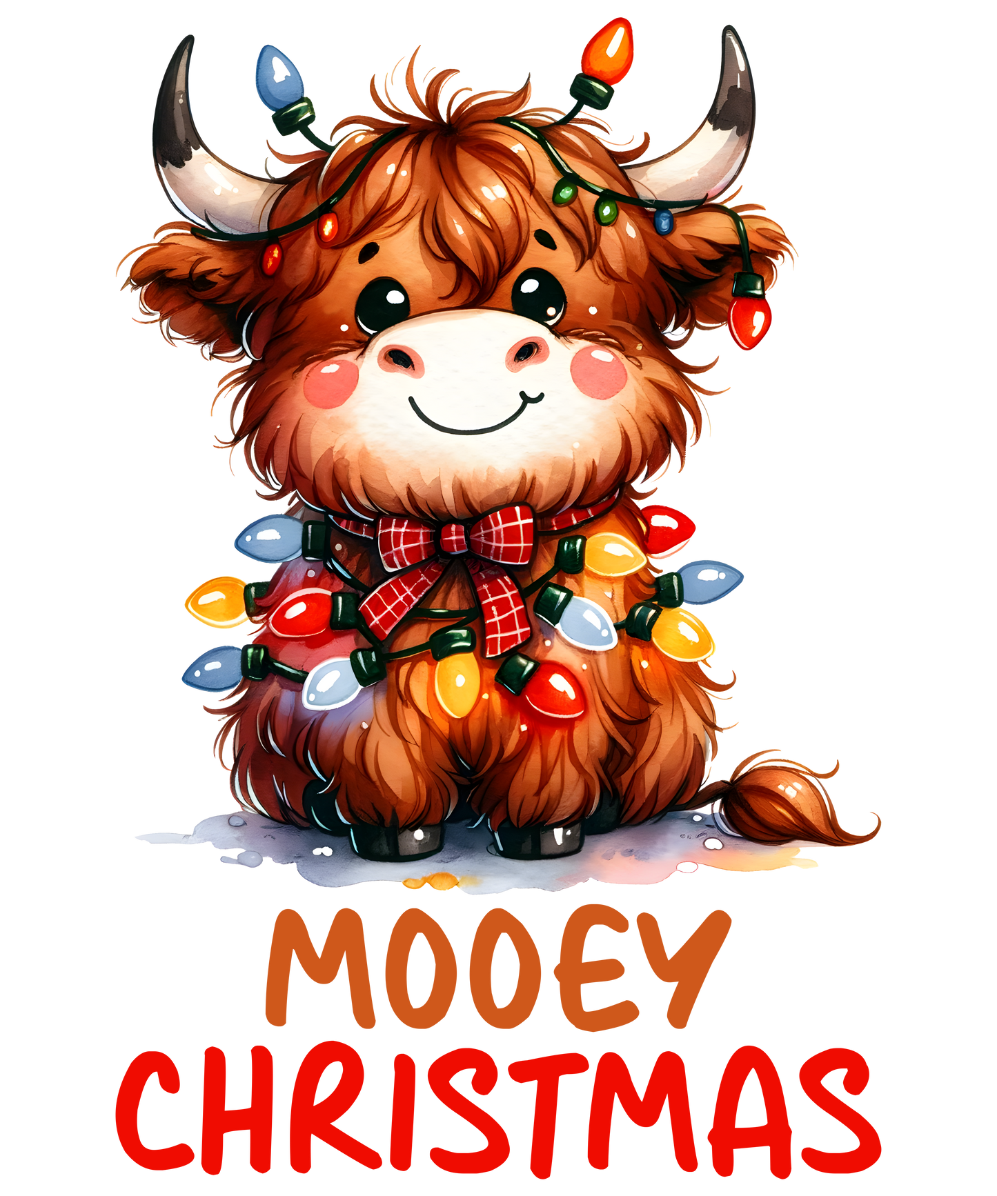 Mooey Christmas DTF Transfer