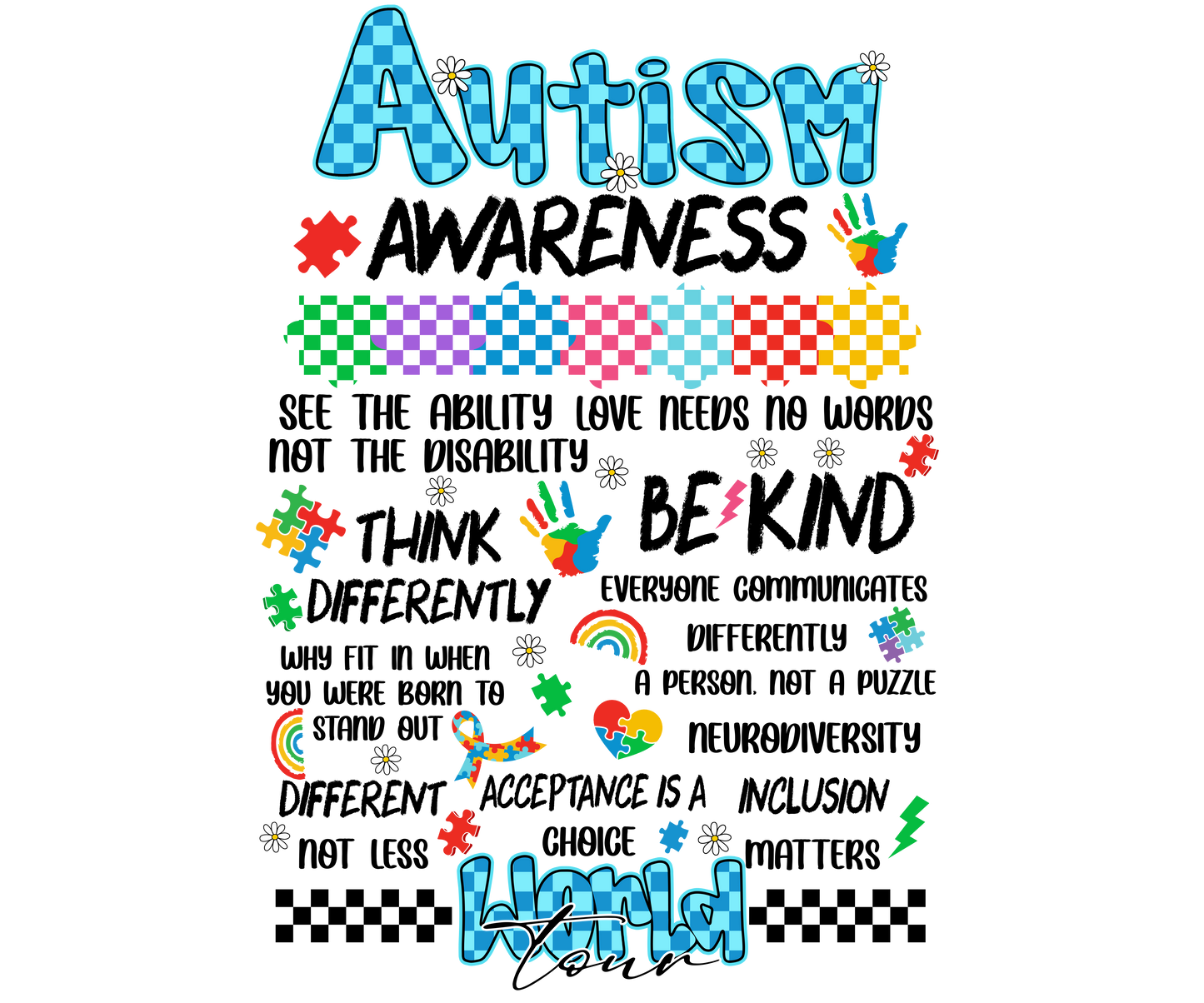 Autism World Tour DTF Transfer