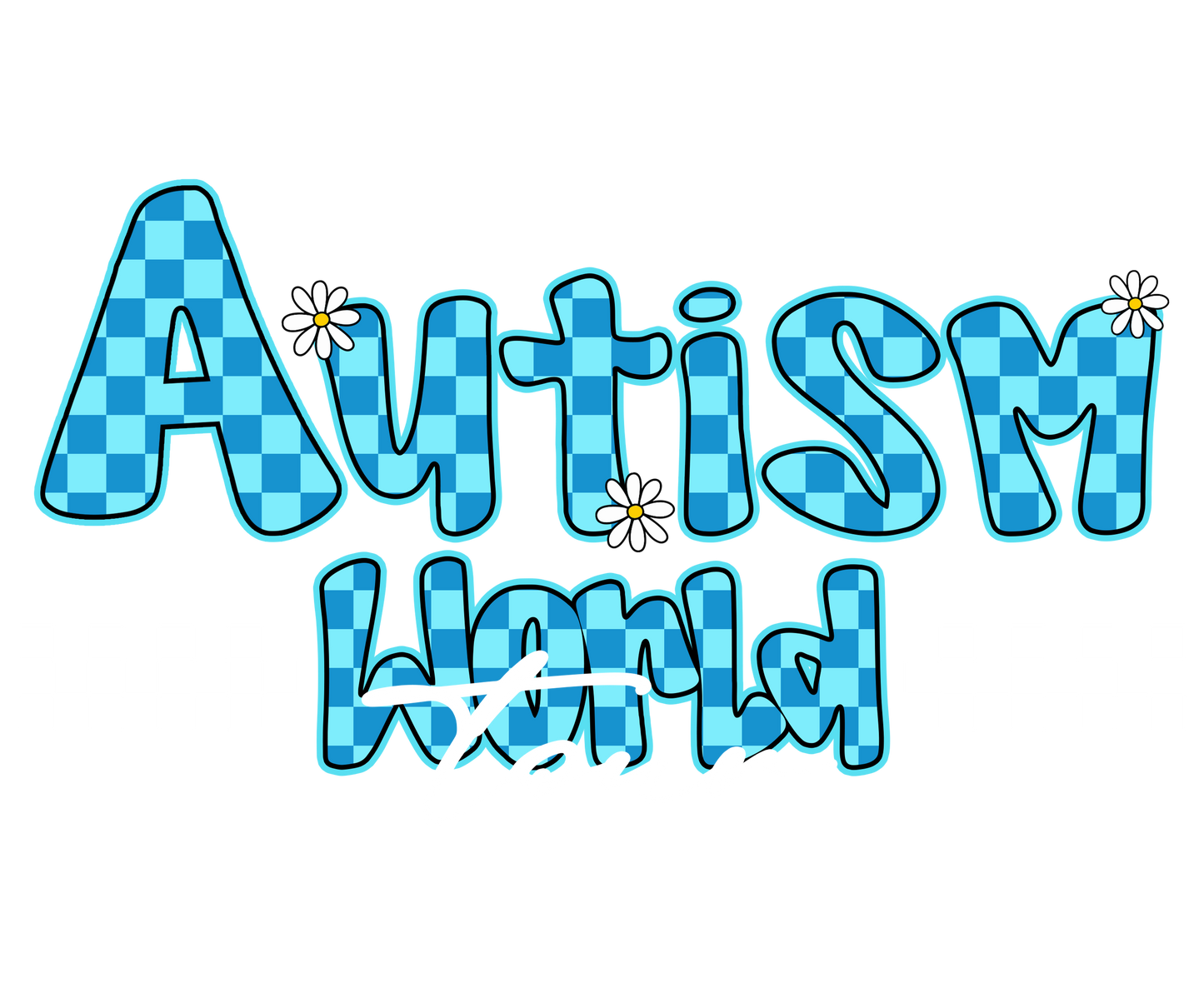 Autism Tour (white lettering) DTF Transfer