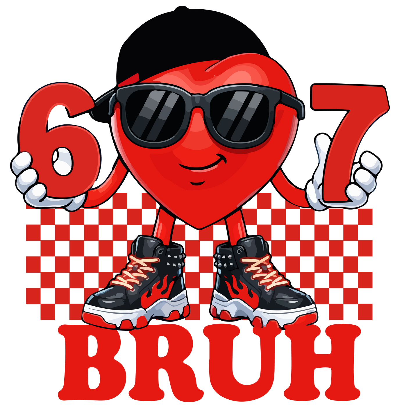 Cool Heart 67 BRUH DTF Transfer