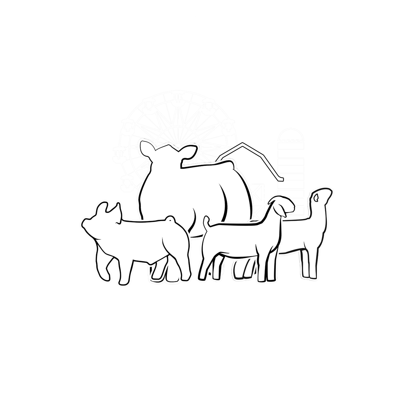 4-H County Fair (white outline) DTF Transfer
