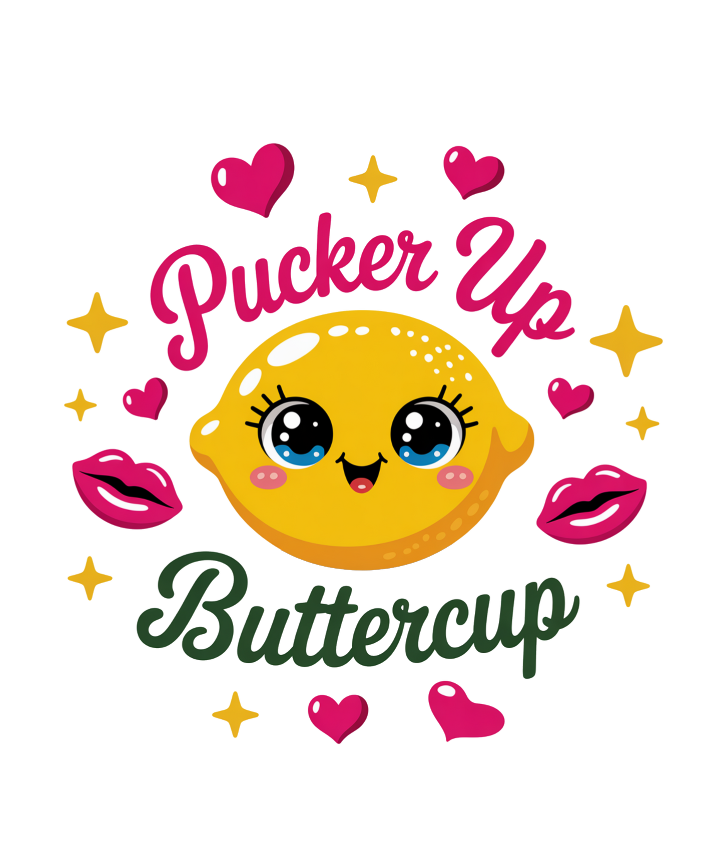 Pucker up Buttercup DTF Transfer
