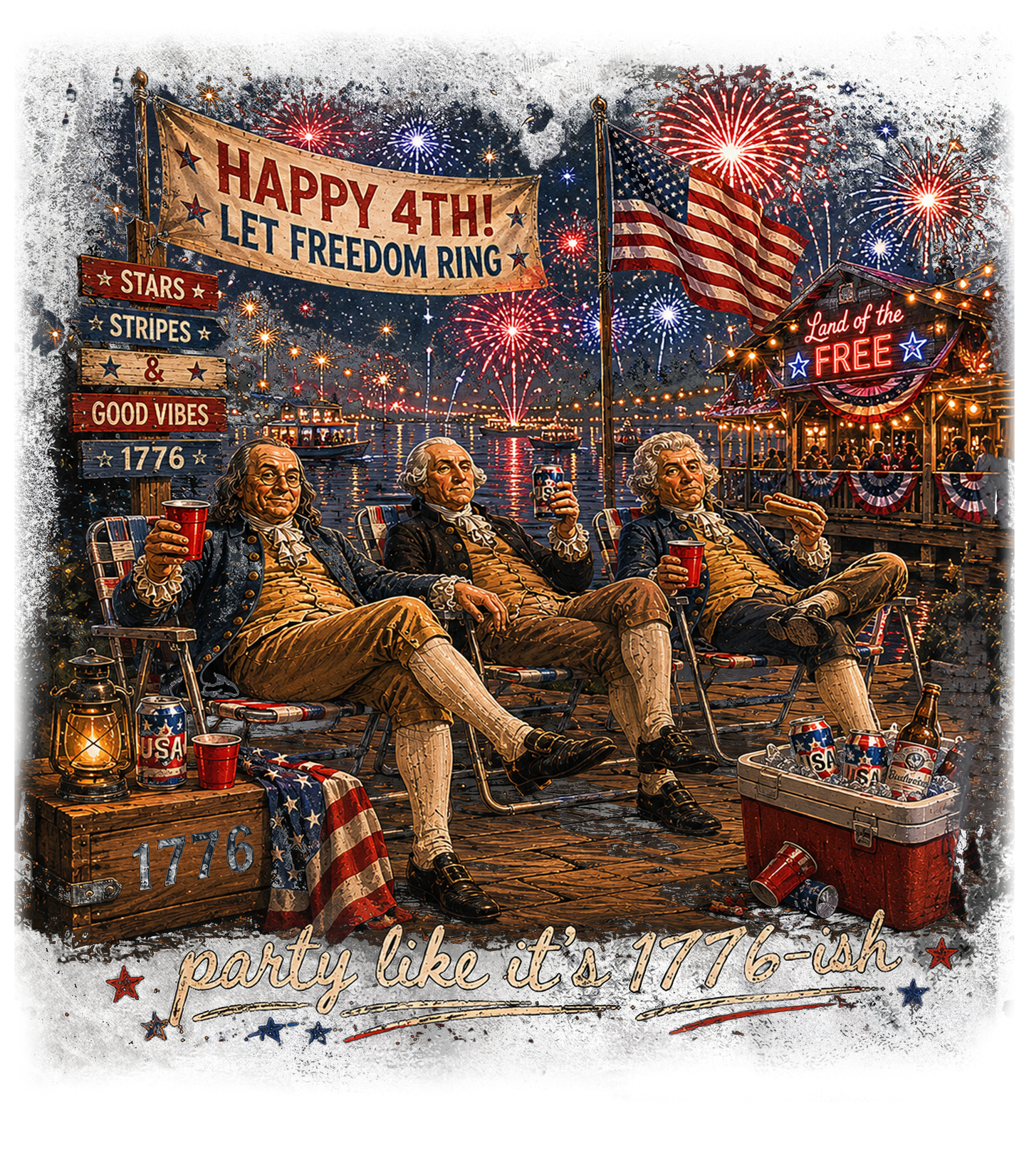 Party like it's 1776 DTF Transfer