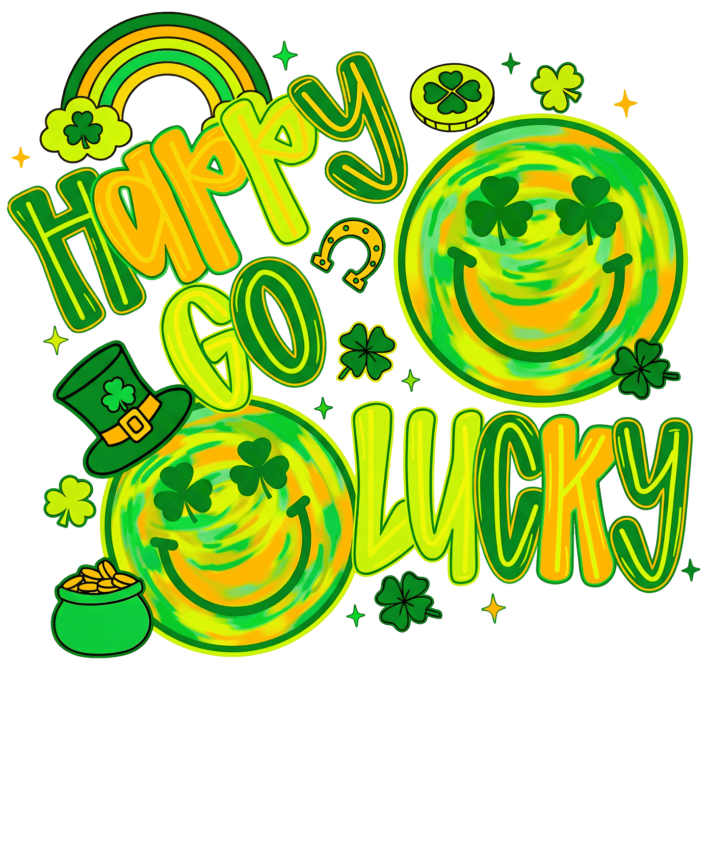 Happy go Lucky DTF Transfer