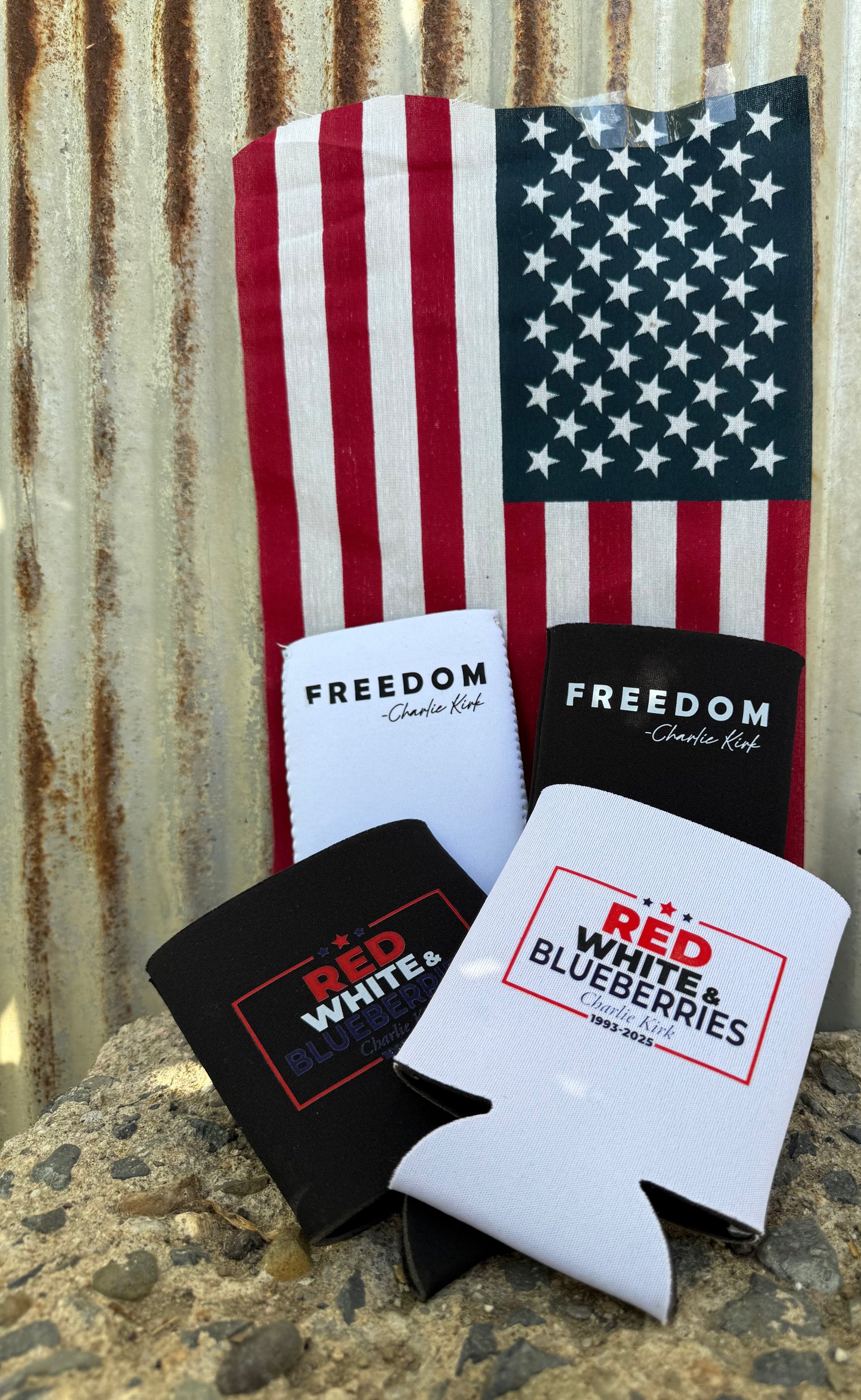 Red, White & Blueberries Koozies