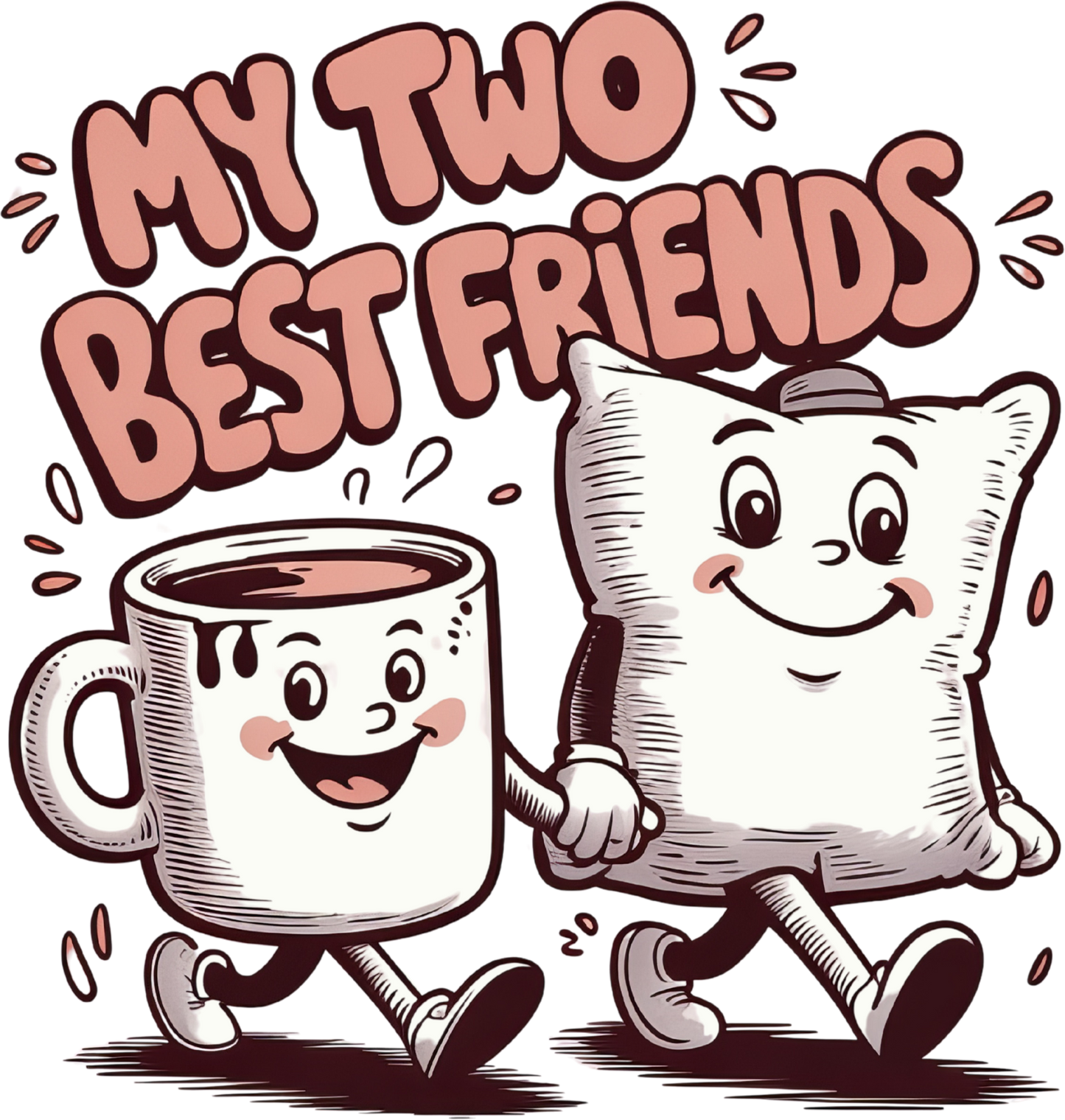 My two best friends DTF Transfer
