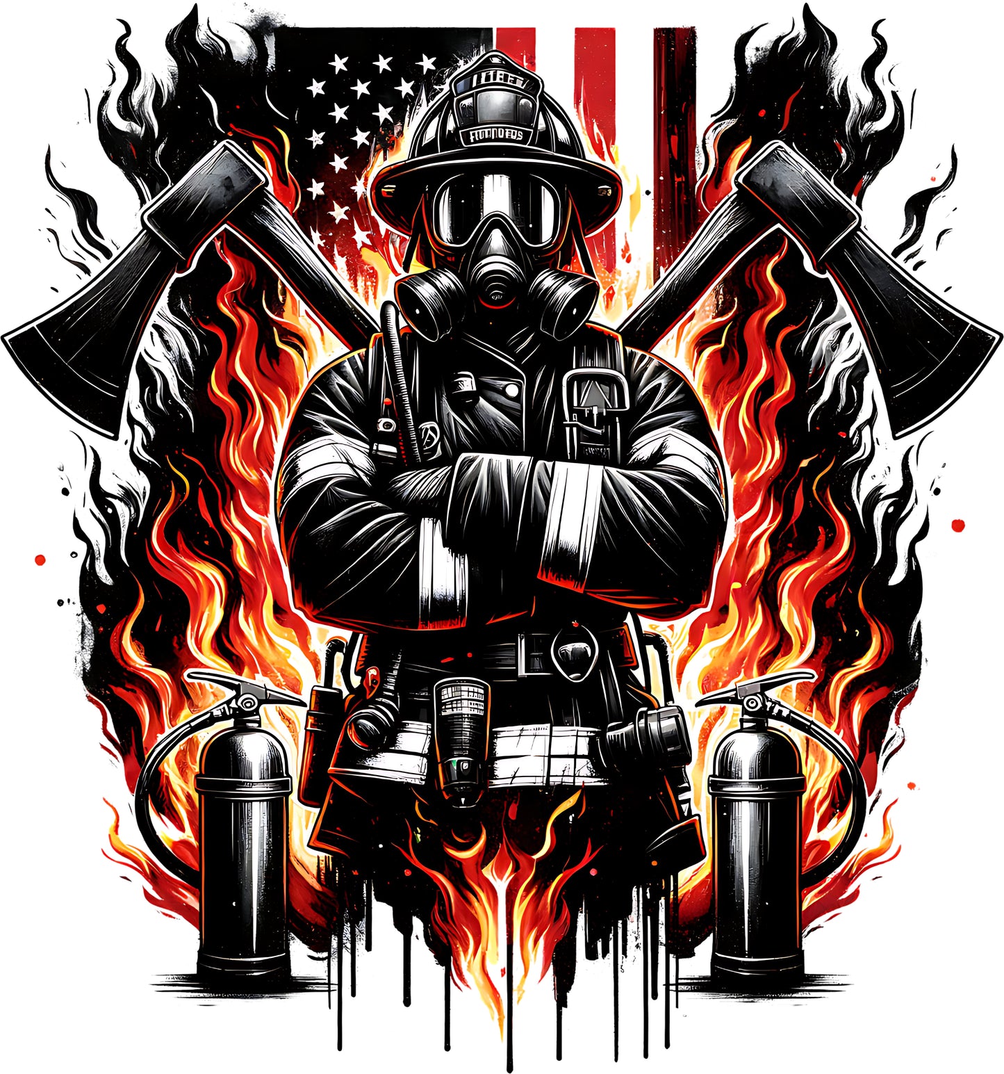 Firefighter DTF Transfer