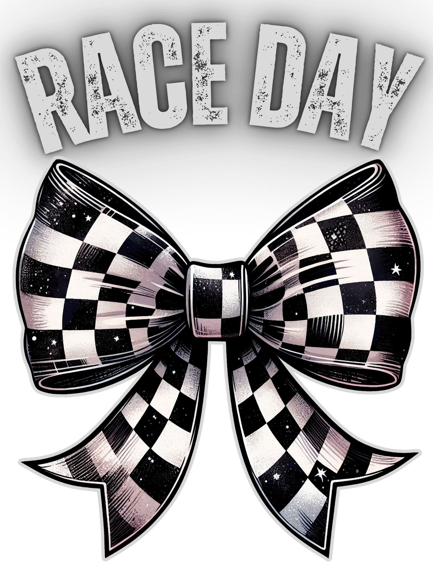 Race Day with bow DTF Transfer