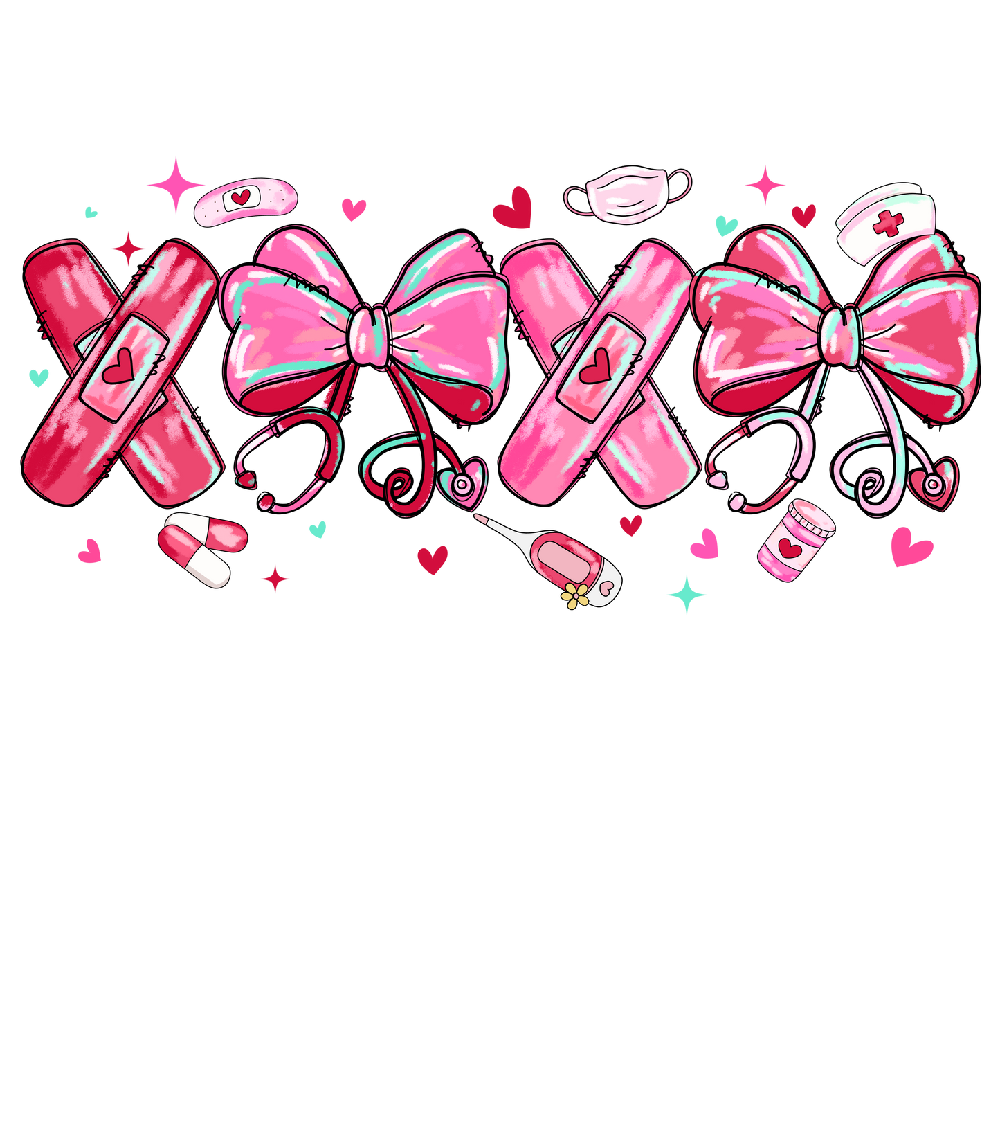 Nurse Valentines Day DTF Transfer