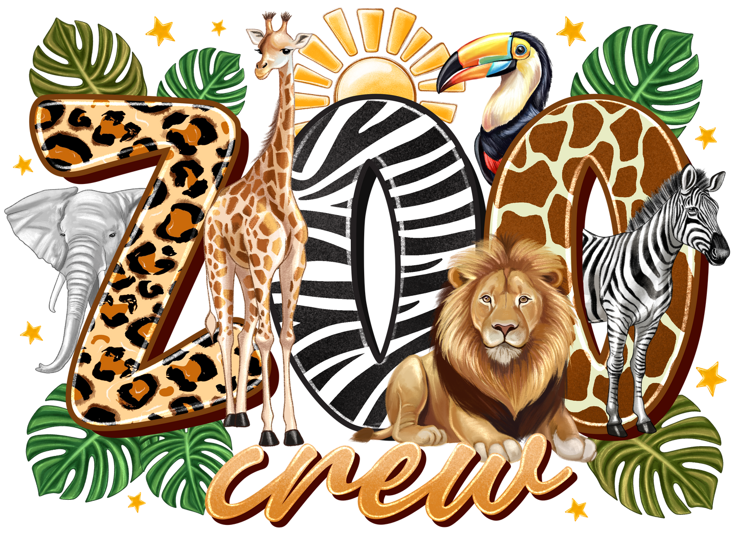 Zoo Crew DTF Transfer