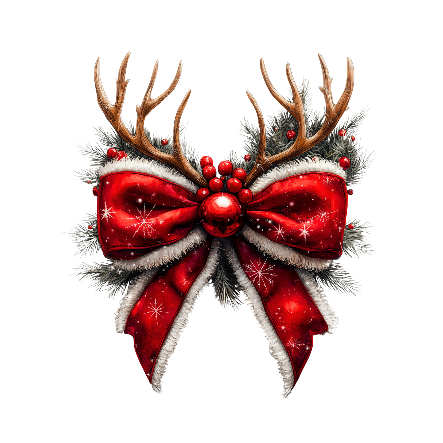 Reindeer Bow DTF Transfer