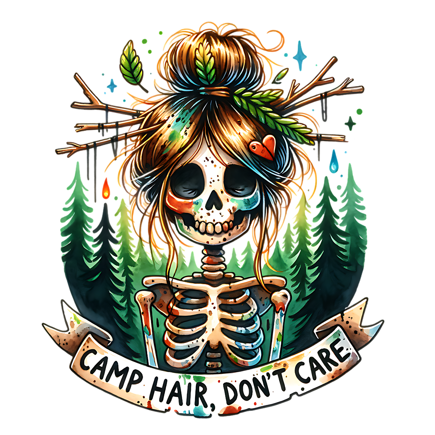 Camp Hair Don't Care DTF Transfer