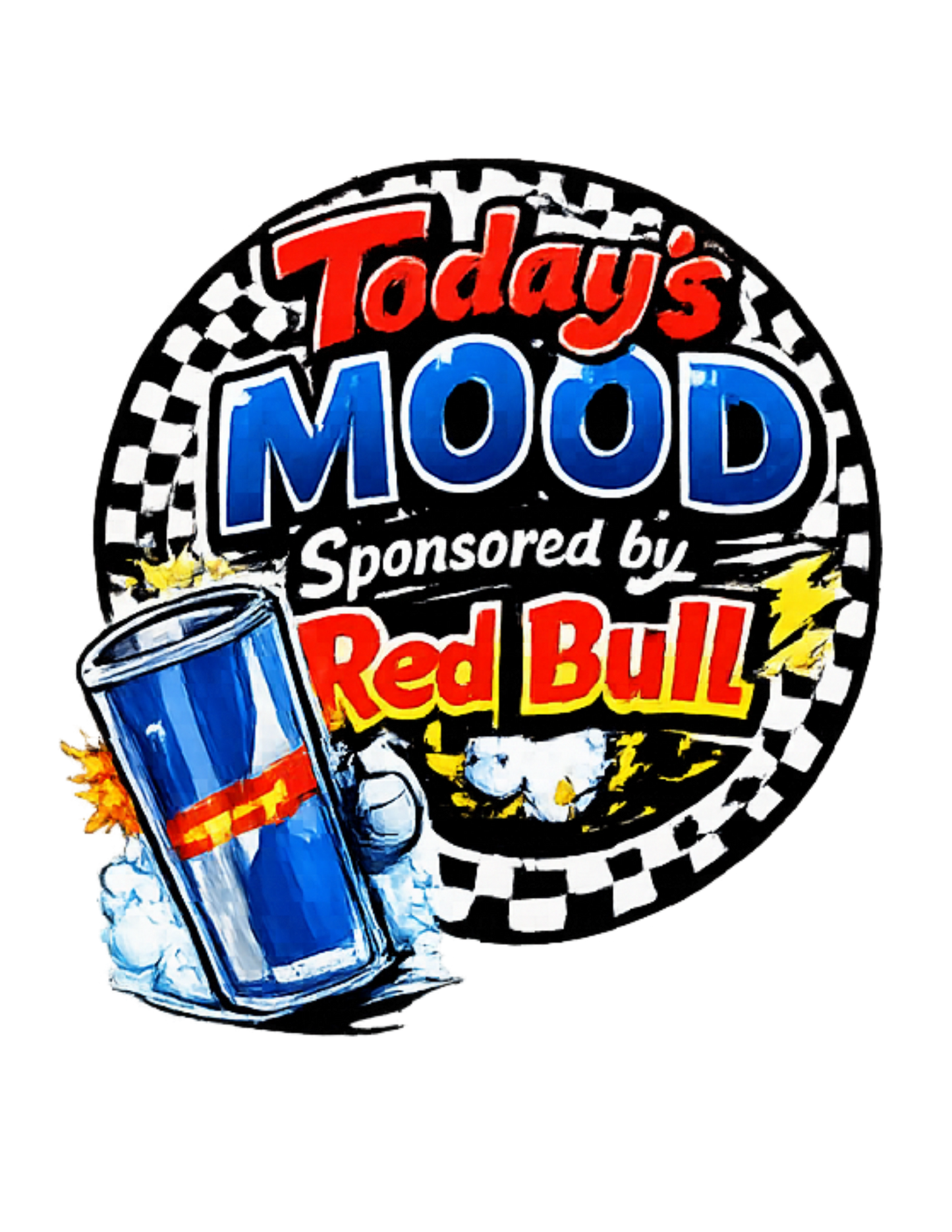 Today's Mood... Red bull DTF Transfer