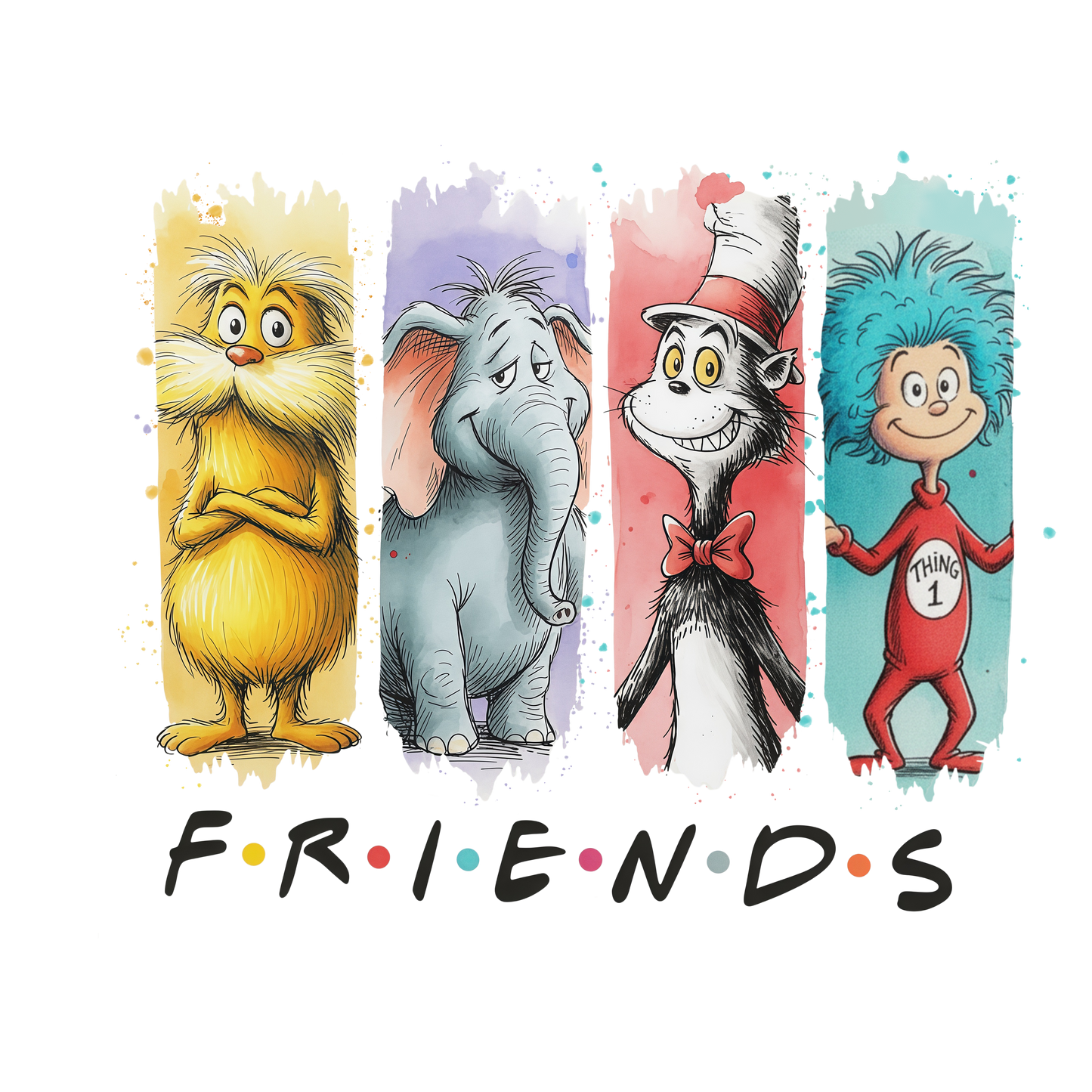 Dr. Suess Friends DTF Transfer