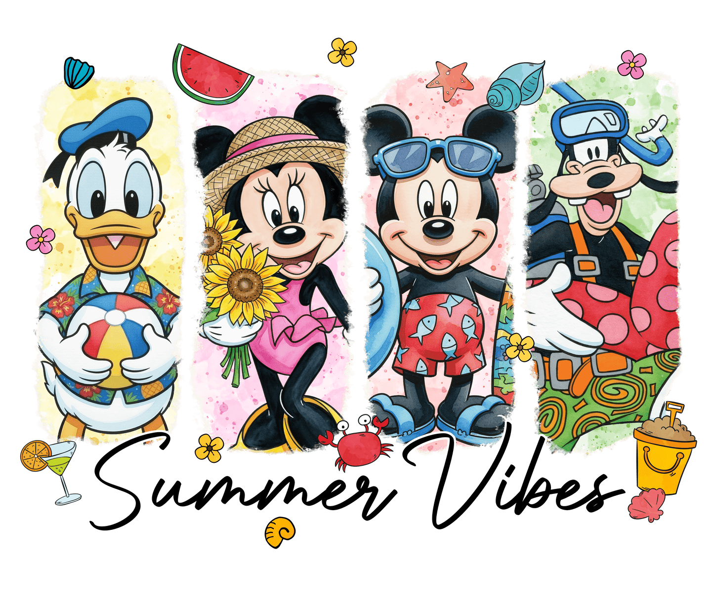 Mickey Summer Vibes DTF Transfer