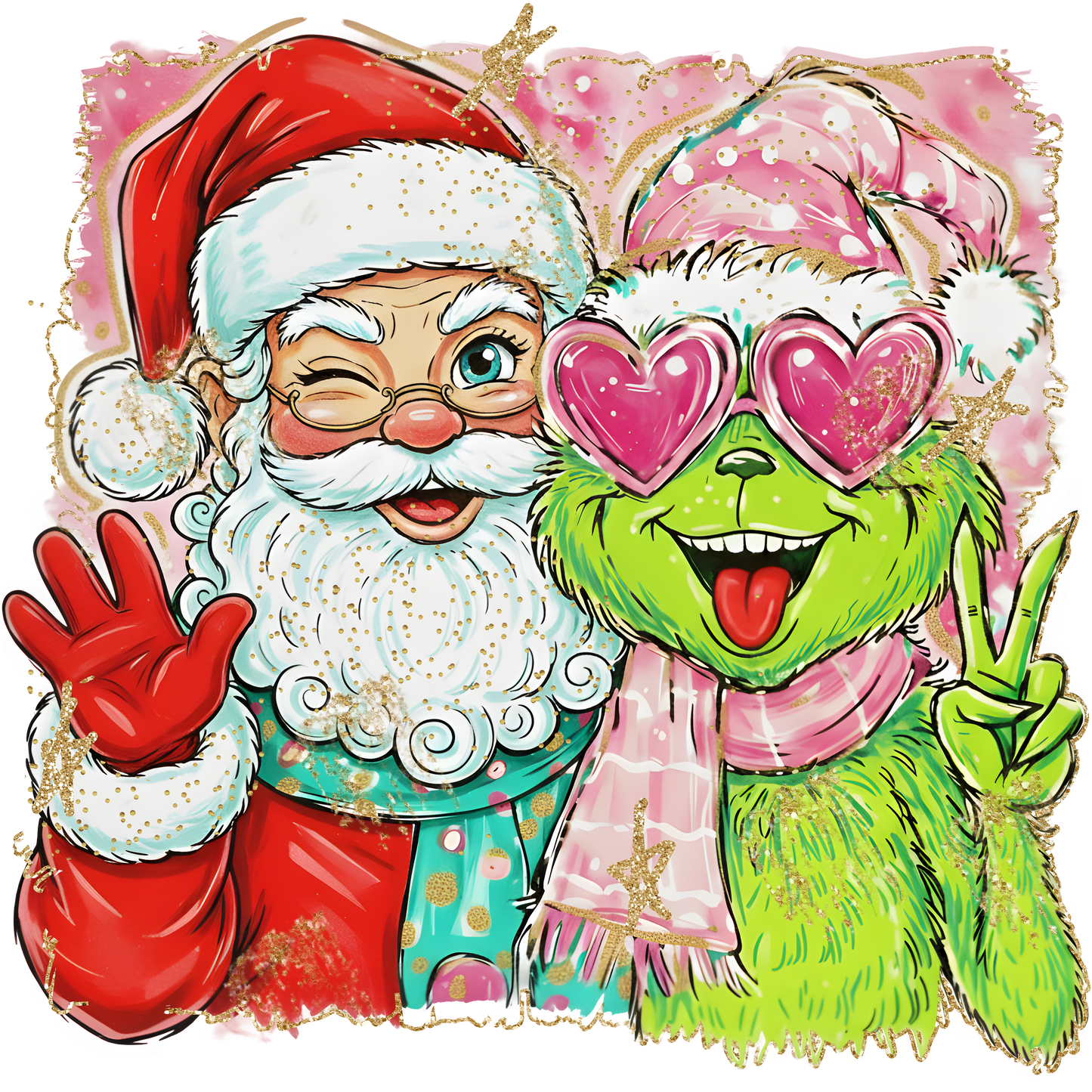 Santa & Grinch DTF Transfers