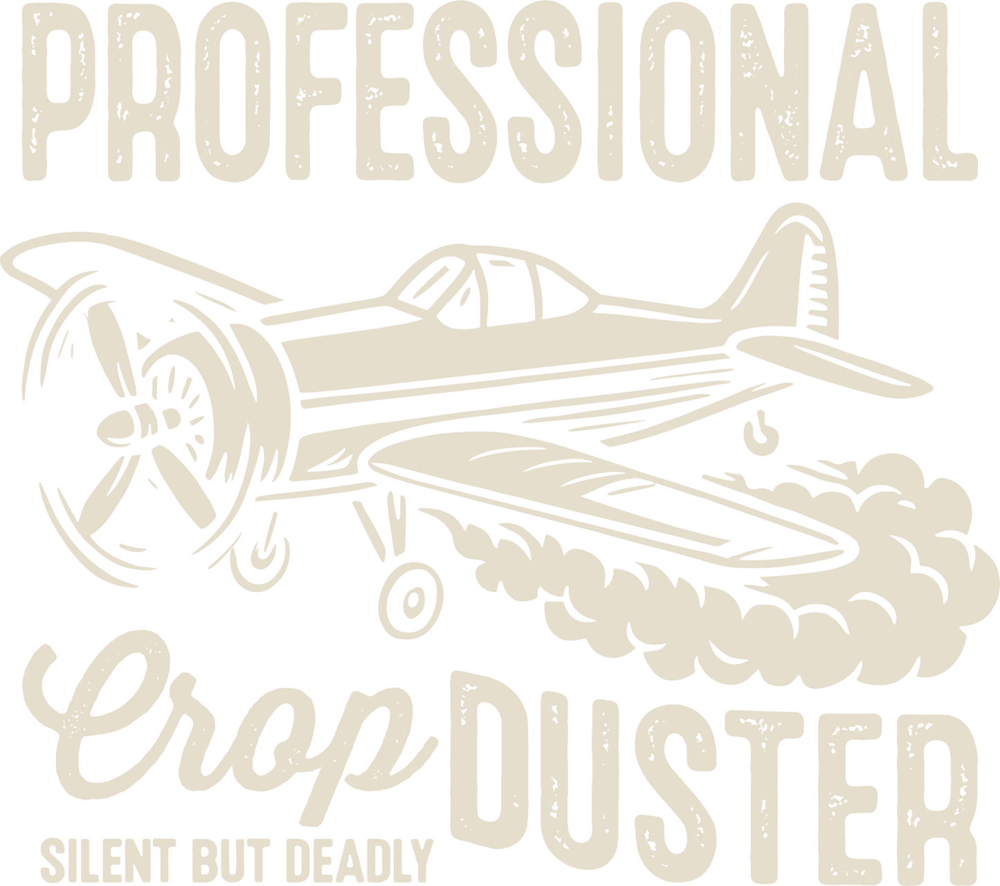 Distressed Crop Duster (white) DTF Transfer