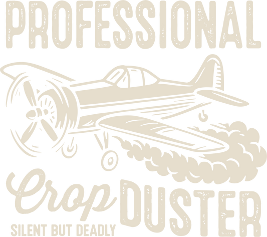 Distressed Crop Duster (white) DTF Transfer