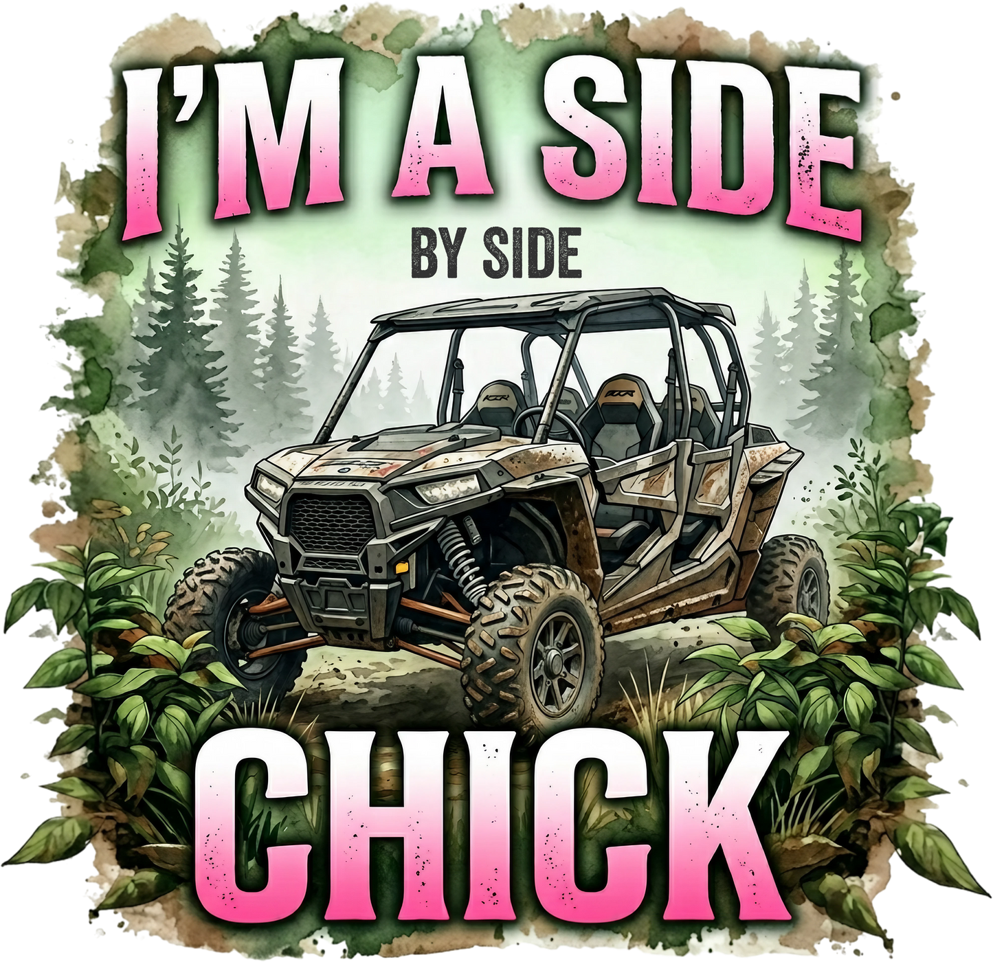 Side by side chick DTF Transfer