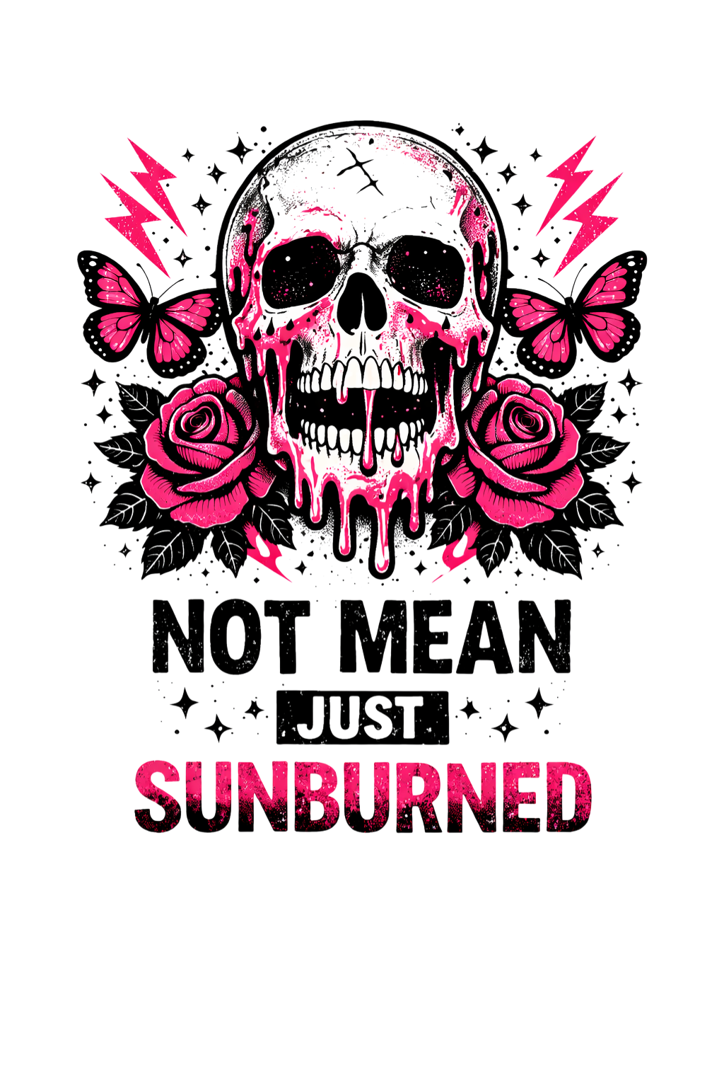 Not mean just sunburned DTF Transfer