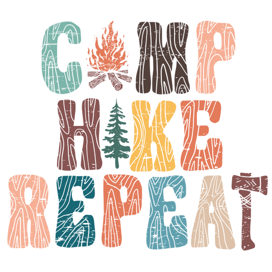 Camp hike repeat DTF Transfer