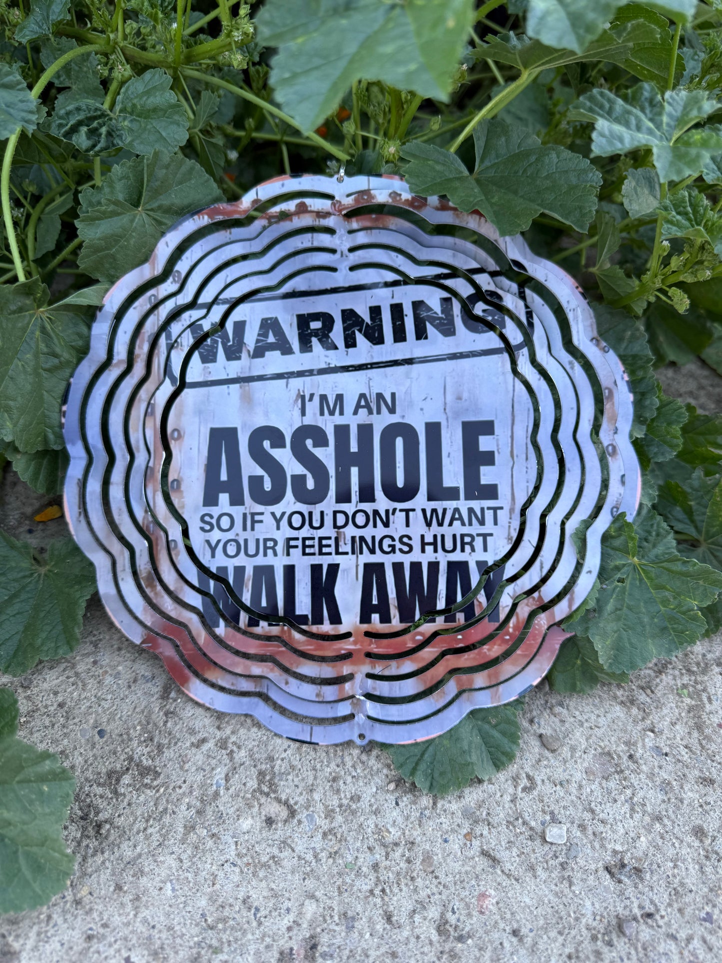 Warning Sign Wind Spinner