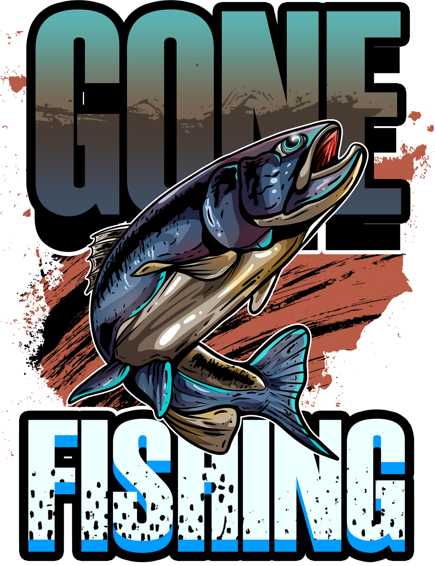 Gone Fishing DTF Transfer