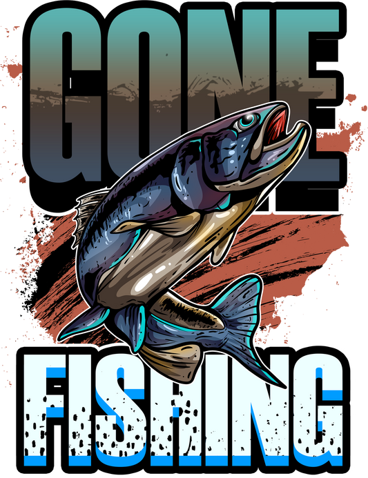 Gone Fishing DTF Transfer