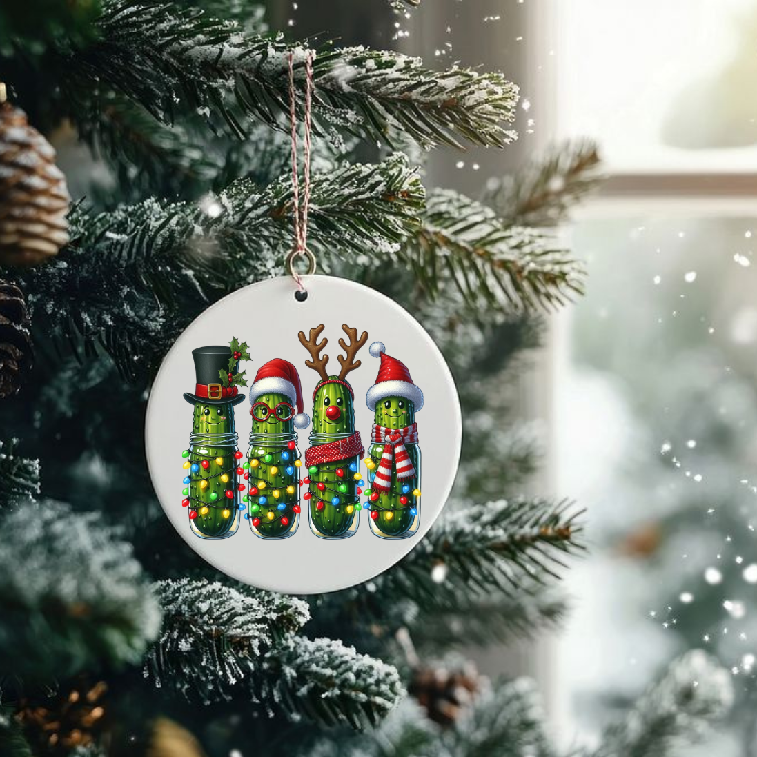 (PICKLES) Ceramic Christmas Ornament