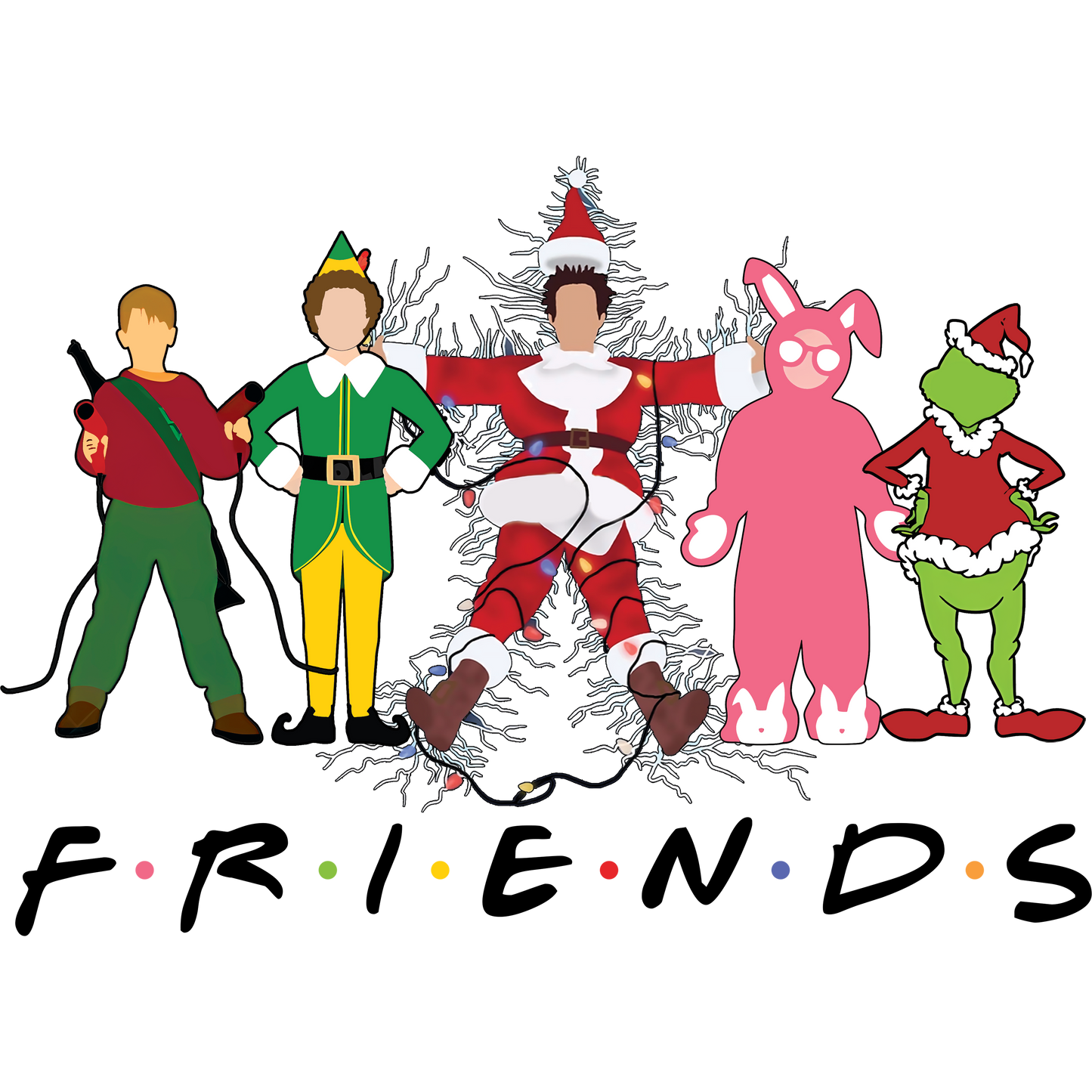 Christmas F.R.I.E.N.D.S  DTF Transfer