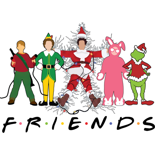 Christmas F.R.I.E.N.D.S  DTF Transfer