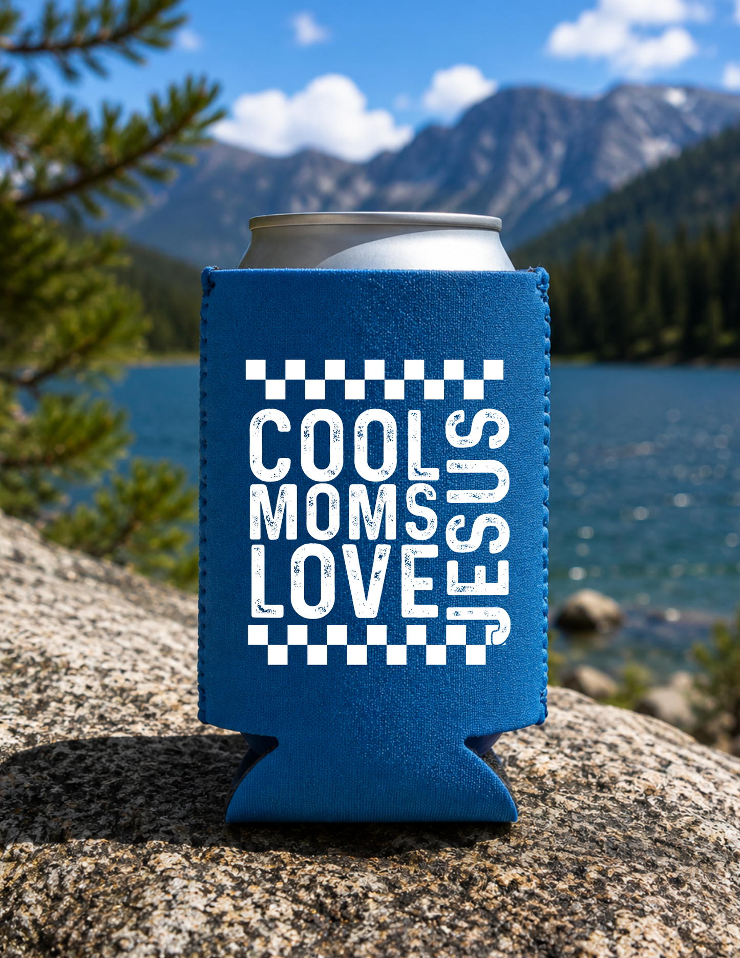 Cool Moms love Jesus DTF Koozies